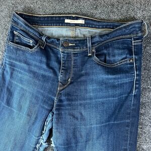 Levi's 712 Jeans Womens 32x30 Blue Denim Cotton Stretch Travel Low Rise Slim Fit